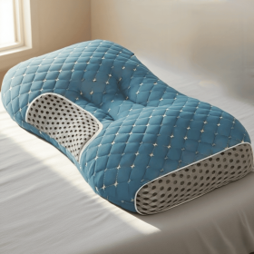 3D Knitted Cotton Massage Pillow(1pack) (Color: Atrovirens)